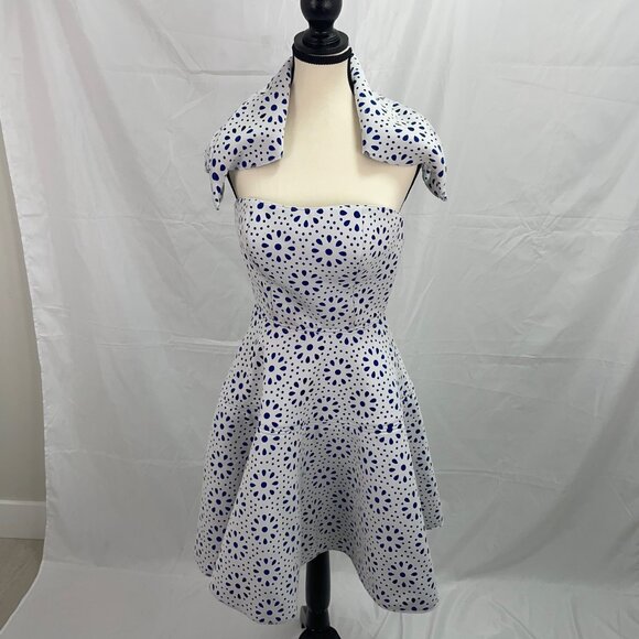 Project runway - Designer Party Dress White & Blue by Jasper Garvida - Picture 3 of 6